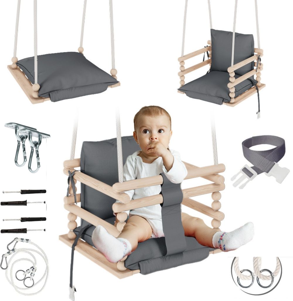 MAMOI® Babyschaukel, Schaukel Indoor und Outdoor, Produktbild 