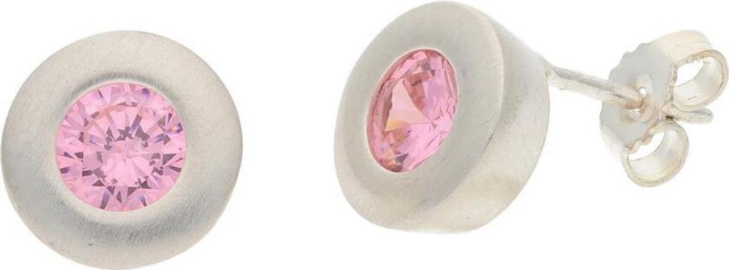 JuwelmaLux Ohrstecker 925 Silber mit rosa Zirkonia JL30-06-4615