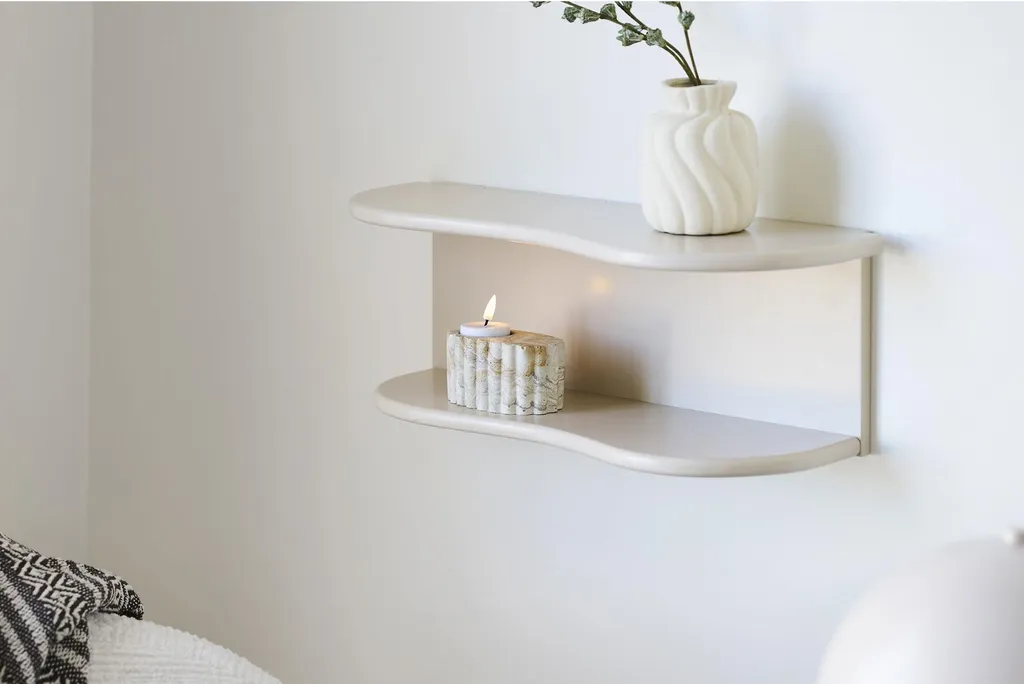 Étagère Murale Botta Beige : Solution Gain de Place pour Petit Espace - 3