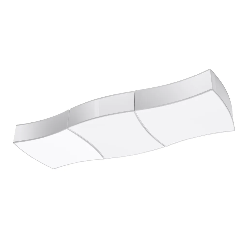 Plafonnier SQUARE 3 Blanc : Solution d'Éclairage pour Pièces Sombres