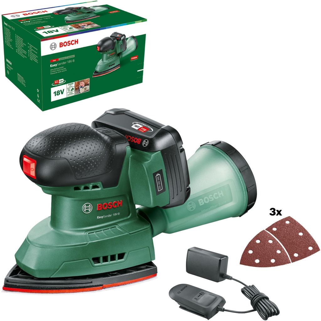 Accu-multischuurmachine EasySander 18V-8, 1 x accu PBA 18V Productafbeelding 