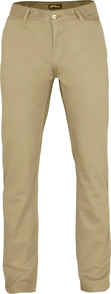 Pantalon Chino Classique Kaki pour Homme Coupe Droite Taille 4XL Fox