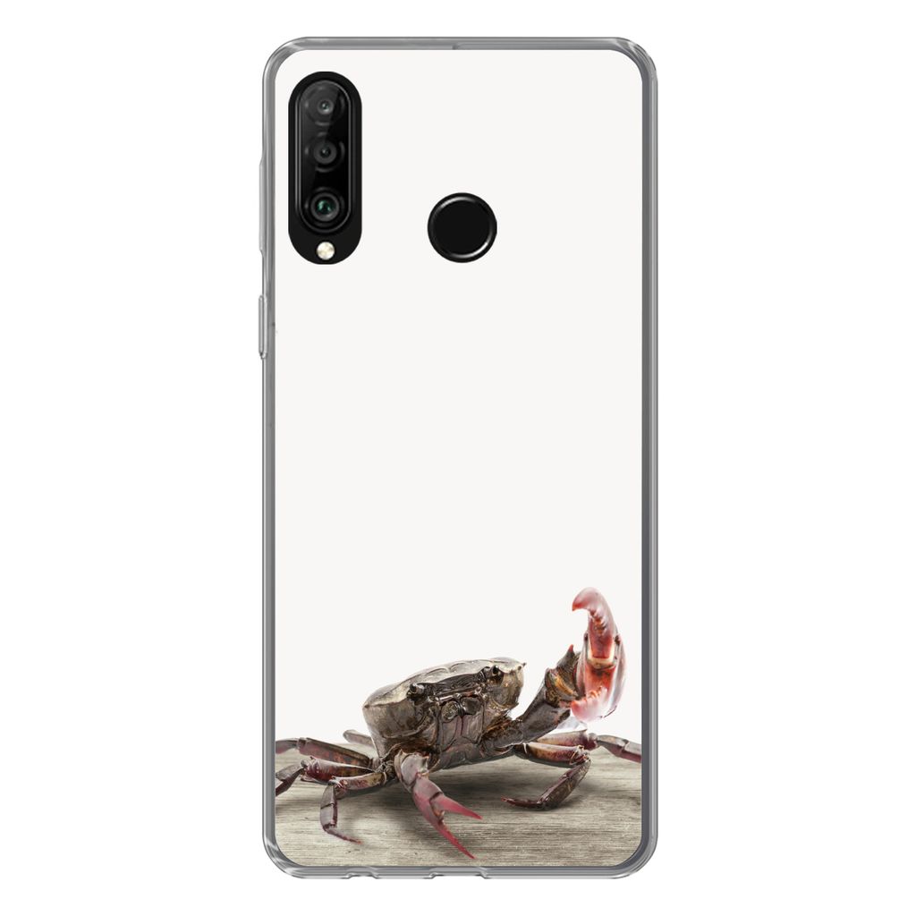 MuchoWow Handyhülle Schutzhülle Hülle für Huawei P30 Lite Kinder - Krabbe - Meerestiere - Jungen - Mädchen - Kinder Silikon Softcase Handy H...