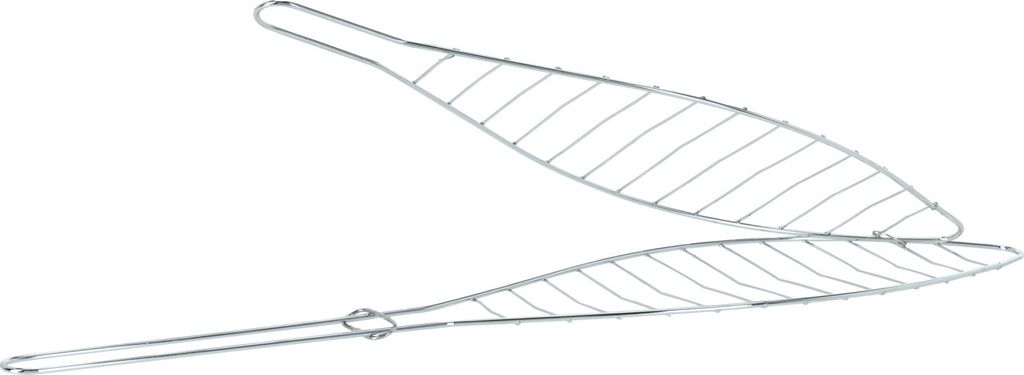 Grillständer für BBQ-Fisch, Edelstahl, 42x9 cm, silber Produktbild 