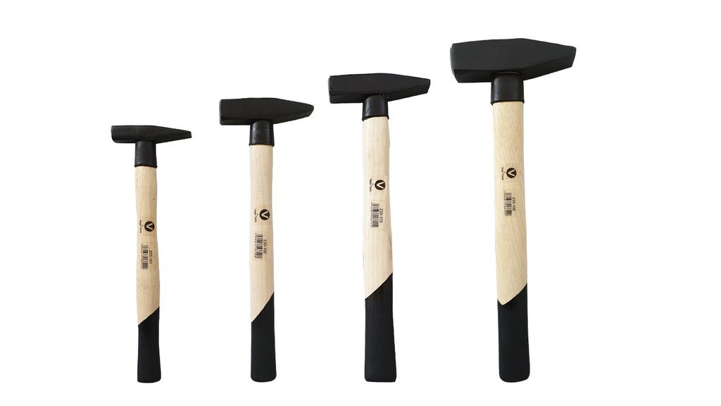 4 tlg Set Schlosserhammer Schlosser Hammer 100 200 300 800 g Hämmer Stielschutz