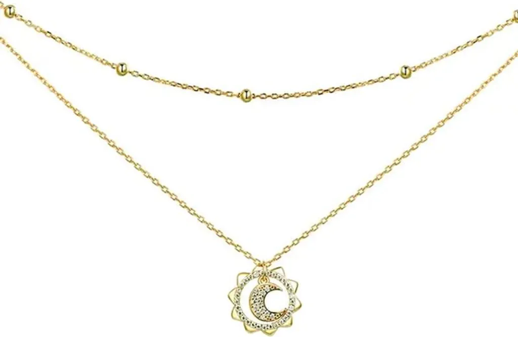 Collana Luna in Argento Sterling 925 Placcato Oro - Eccellenza S925