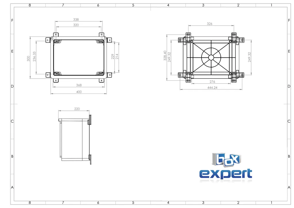 Armadio a muro serie Fleet 400x300x220 mm trasparente nero