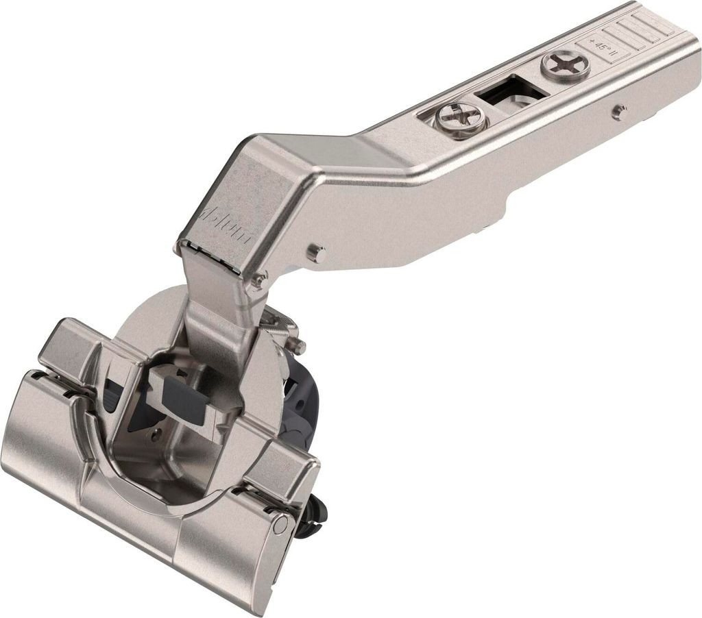 Blum Clip Top Scharnier mit Feder - Winkelscharnier 45 Grad Möbelscharnier, Stahl vernickelt