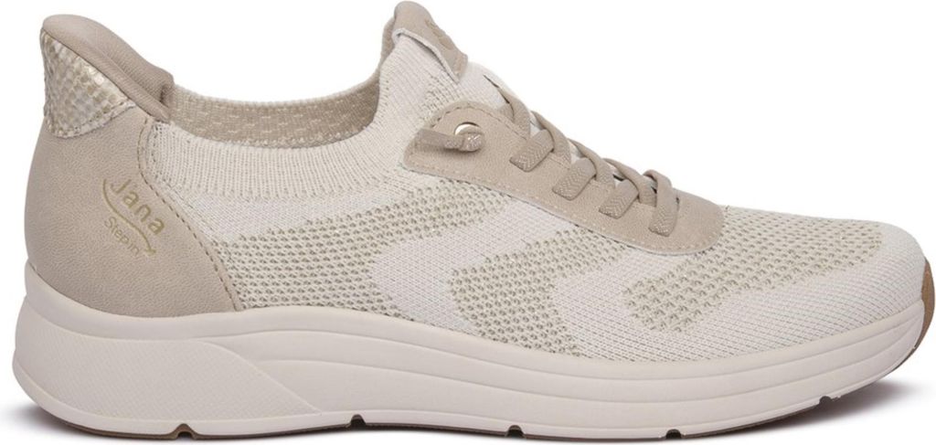 Jana Damenschuhe Sneaker Low Slipper Beige Freizeit, Schuhgröße:38 EU