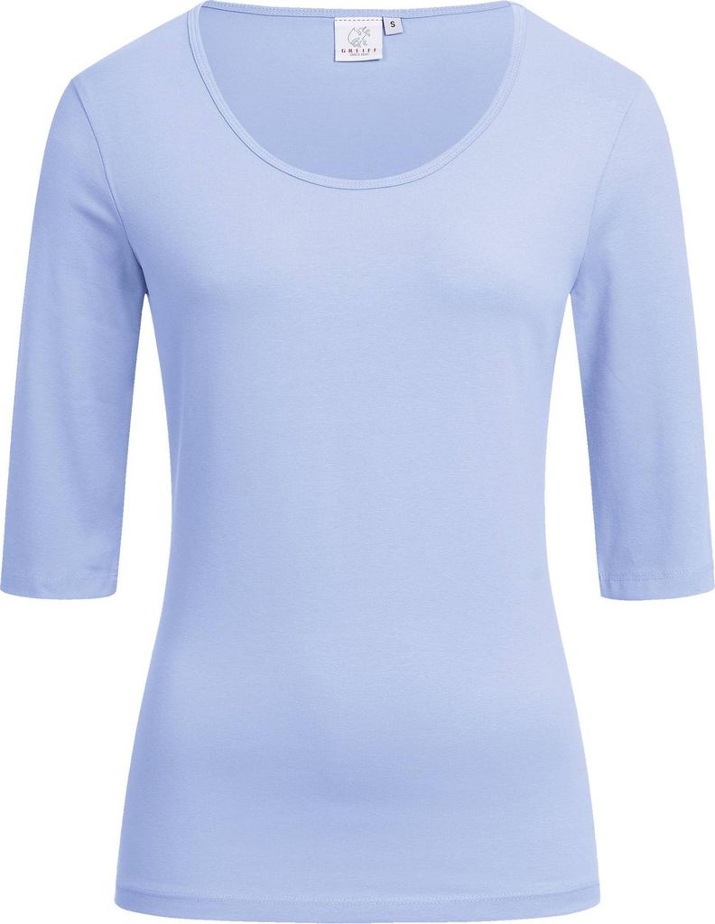 Greiff SHIRTS Damen Shirt 1/2-Arm Rundhals Regular-Fit Hellblau 3XL