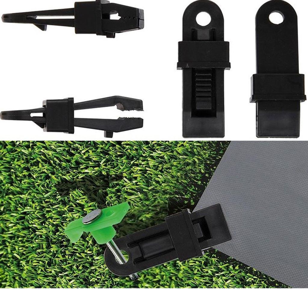 4 x Zeltteppich Befestigung Vorzelt Clips für Bodenplanen Pavillion etc