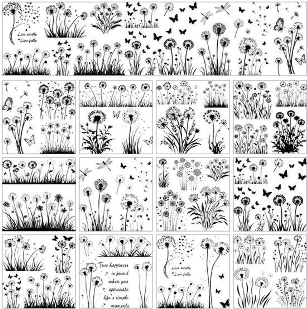 Réussir vos dessins de chevaux avec ces 12 tampons fleurs minimalistes