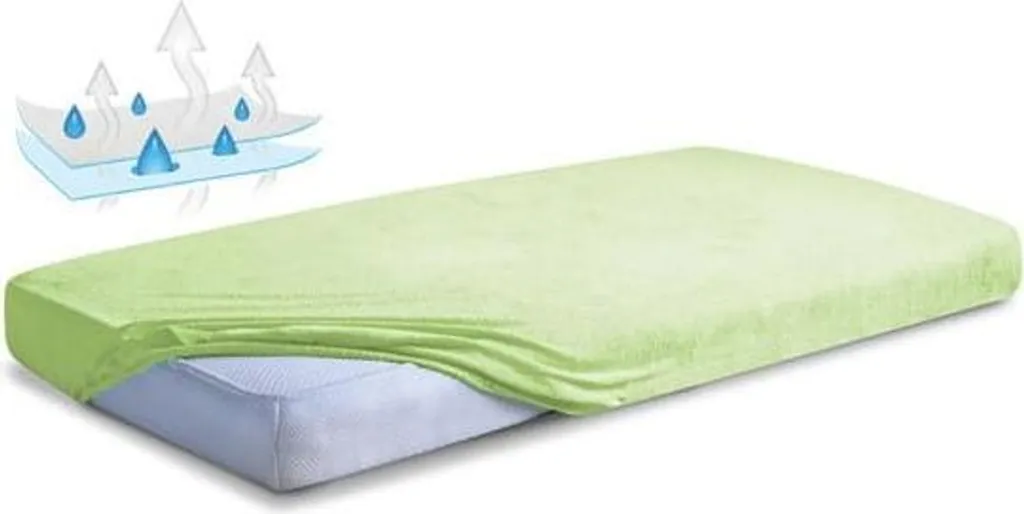 Protège-matelas enfant 70x140 cm alèse imperméable verte