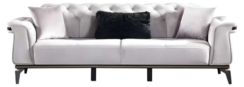 Luxus 3 Sitzer Sofa Wohnzimmer Möbel Elegant Sofa Textil Dreisitzer