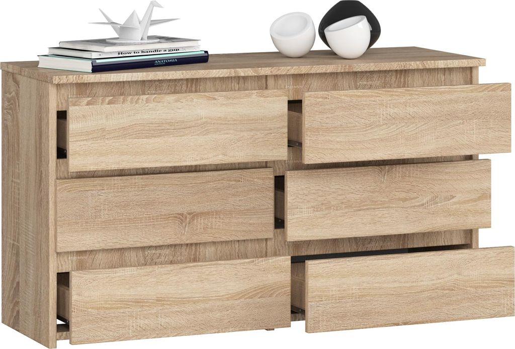 BDW, cassettiera, 6 cassetti, 100x57, armadio, credenza, Immagine del prodotto 