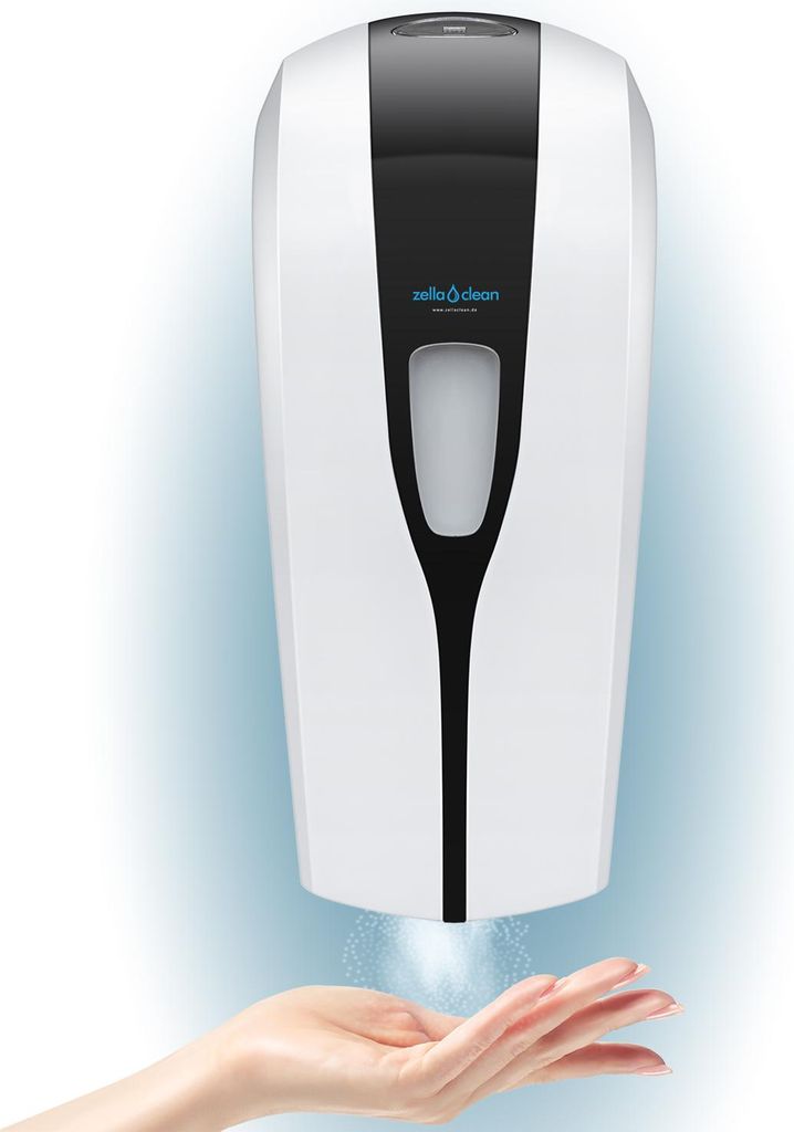 Sensor-Tischdesinfektionsstation mit Edelstahlständer, Automatik, Kontaktlos zum Hinstellen, Sprühkopfvariante:Sprühnebeldüse für Flüssigmitt...