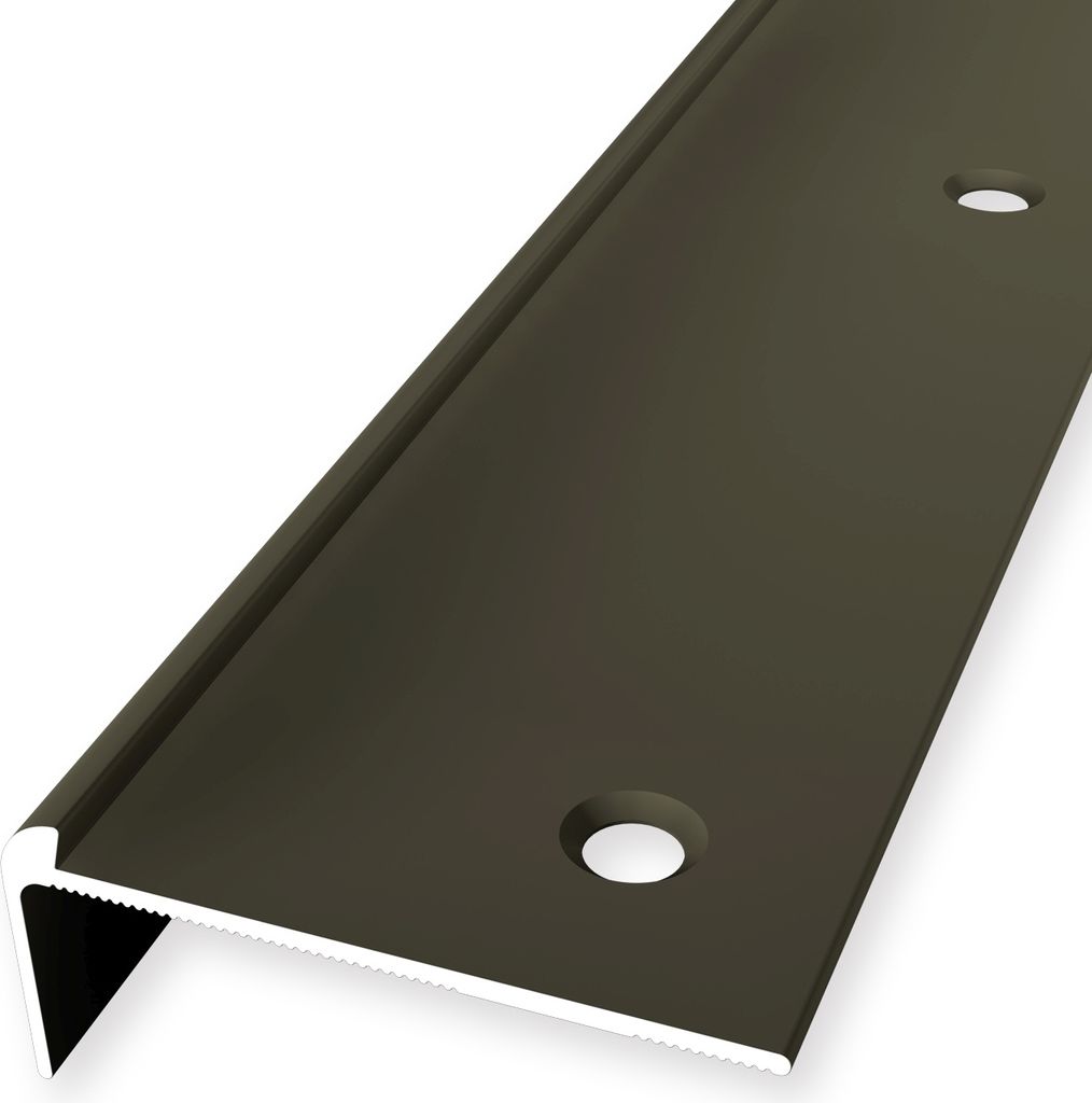 Treppenkantenprofil 19 x 48 x 2500 mm Winkelprofil Einfasshöhe 3 mm Aluminium hochwertig Versenkt Gebohrt Bronze Küberit