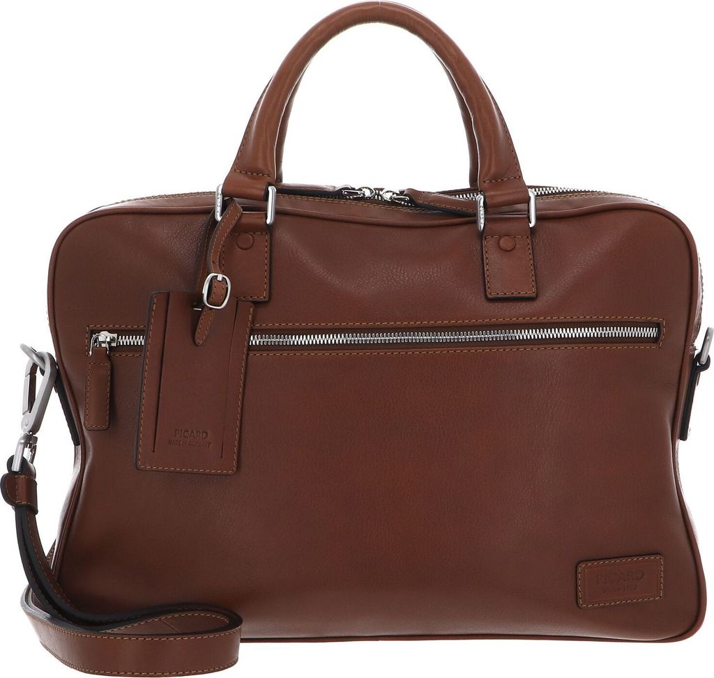 PICARD Businesstasche Umhängetasche Authentic Business Bag Cognac braun