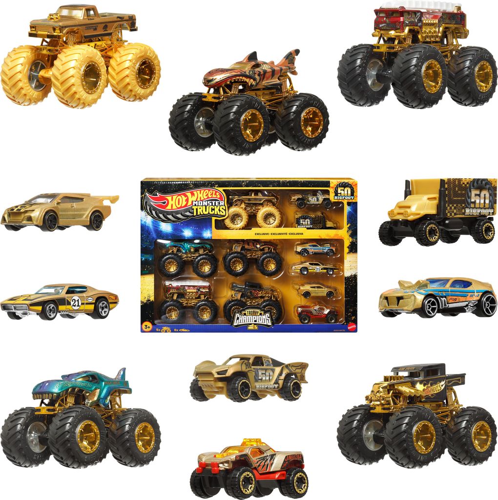 Hw Monster Trucks Bigfoot 50. Rocznica Angielskiego Zestawu Zdjęcie produktu 