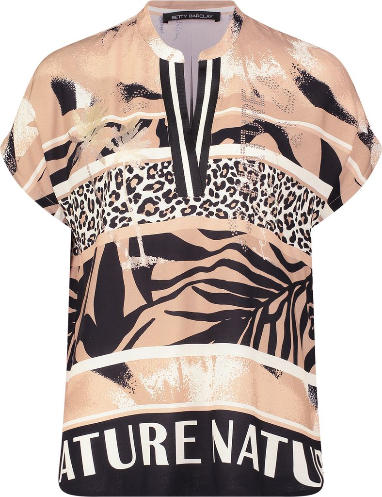Betty Barclay Collection (264) Bluse Lang 1/2 Arm, Beige/Black 7898 7898 40