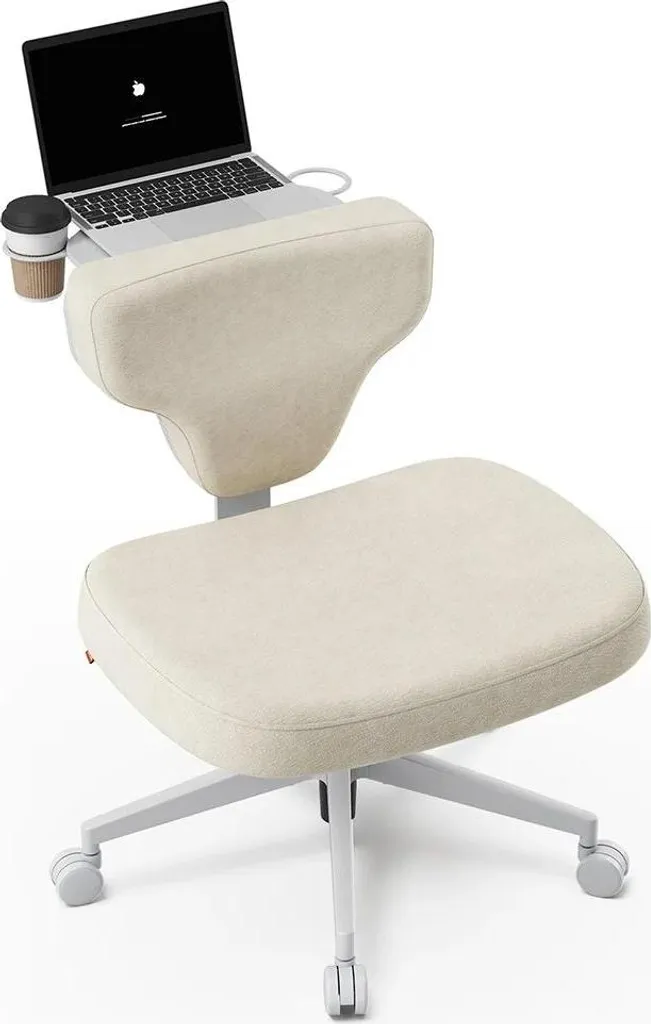 Chaise à dossier réglable coloris abricot, assise design et confort
