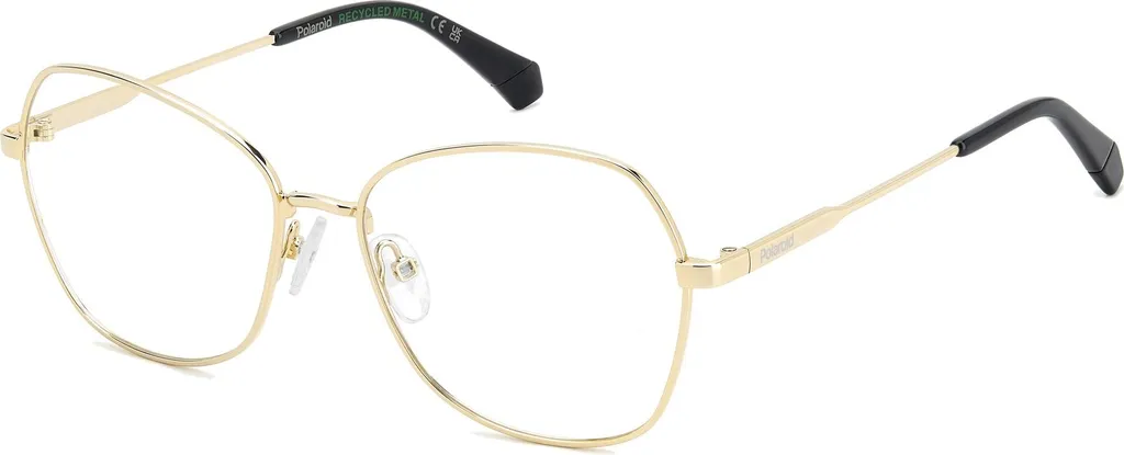 Polaroid PLD D539 Gold: Montatura Donna di Classe in Metallo Oro