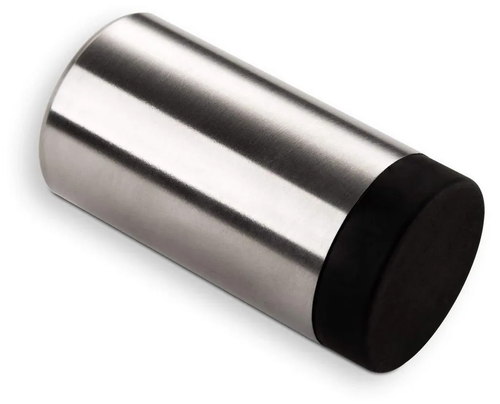Butoir de porte inox 60 mm SO-TECH TOPPER avec tampon amortisseur noir 2x