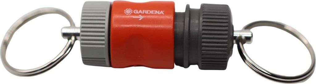 Gardena Schlauchverbinder als Schlüsselanhänger mit Produktbild 