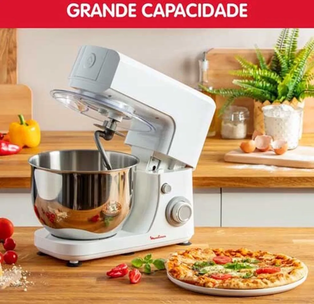 Robot pâtissier Moulinex Masterchef Essential Argent avec Bol Inox