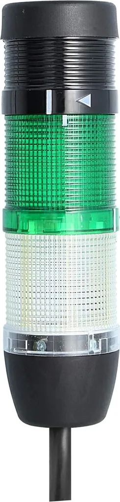 OFFERTA Colonna Segnaletica STEX24 24V Bianca-Verde + Buzzer 10m Cavo