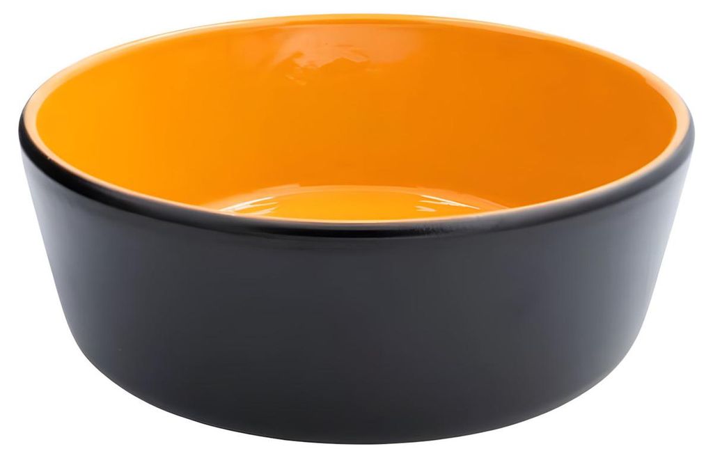 napani Keramikfutternapf schwarz/orange, Größe: M