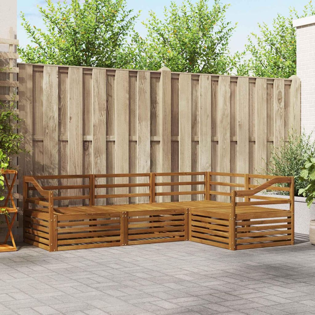 (Robust Möbel)Outdoor-Sofagarnitur - CLORIS - Balkonmöbe/Sitzgruppe - 4 pcs - Moderne Design - Natur - Gartensofas NeuMöbel898625