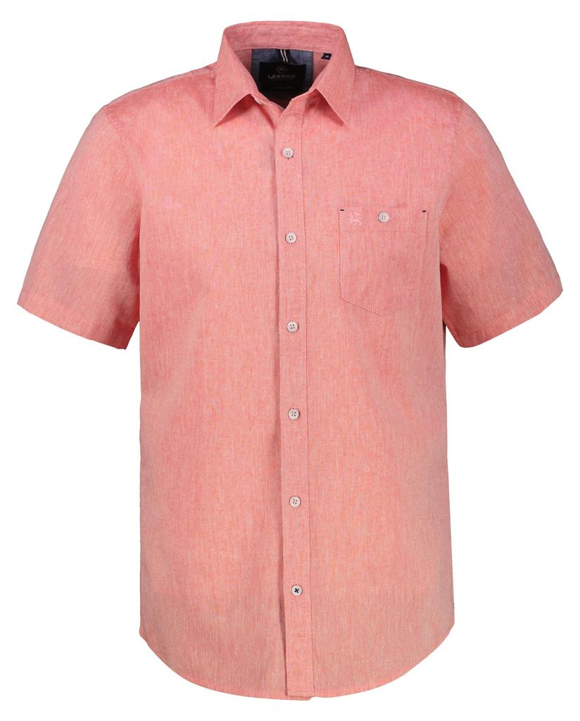 Lerros - Herren Freizeit kurzarm Hemd, (2642025), Größe:M, Farbe:vivid red (328)