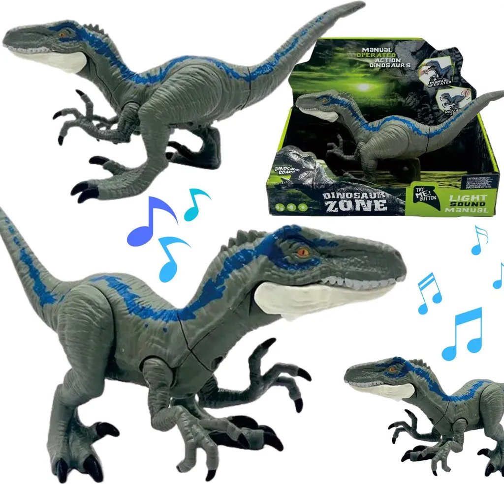 Dinosaure Interactif Réaliste pour Enfant : Marche, Rugit et S'illumine