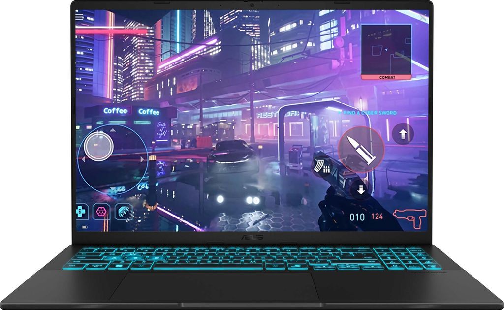 ASUS V16 (Matte Black, 16" WUXGA, Intel Core 7 240H, GeForce RTX 5060, 16 GB RAM, 1 TB SSD) mit Windows 11 Pro