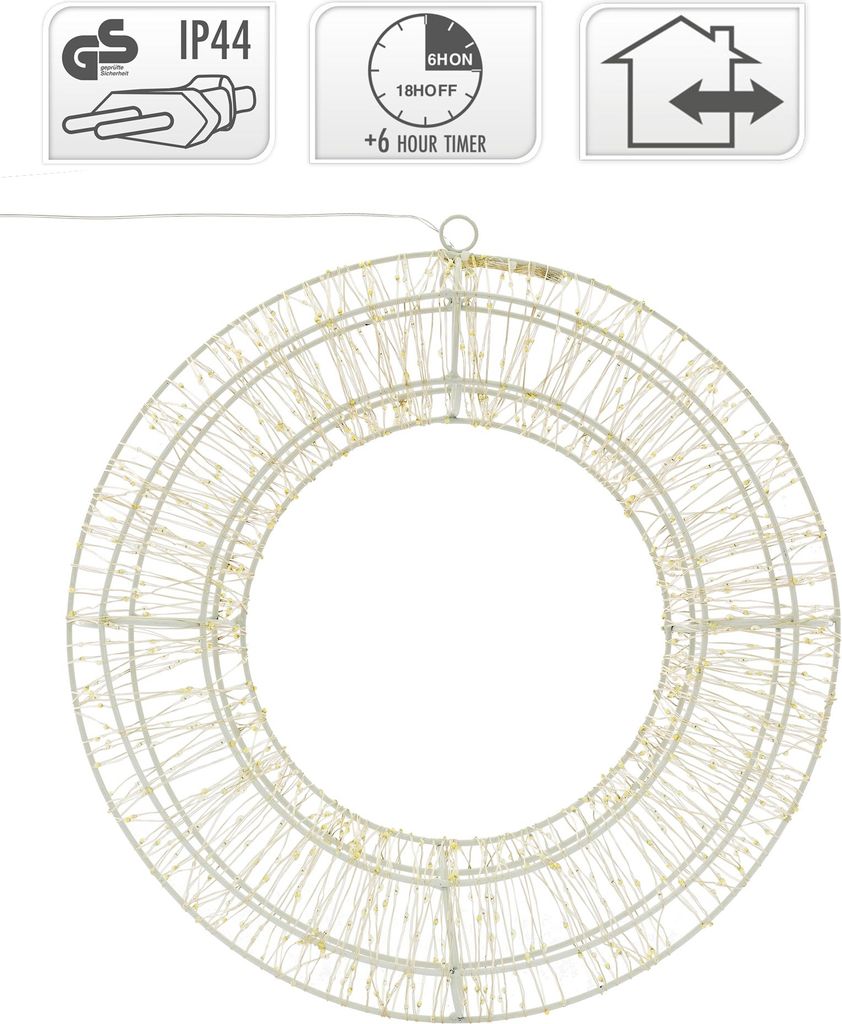 960er LED-Kranz - Ø = ca. 38 cm Produktbild 7