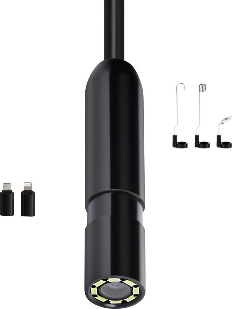 SucceBuy Endoskopkamera 1920P HD Inspektionsgerät für Android iOS mit 5m Kabel