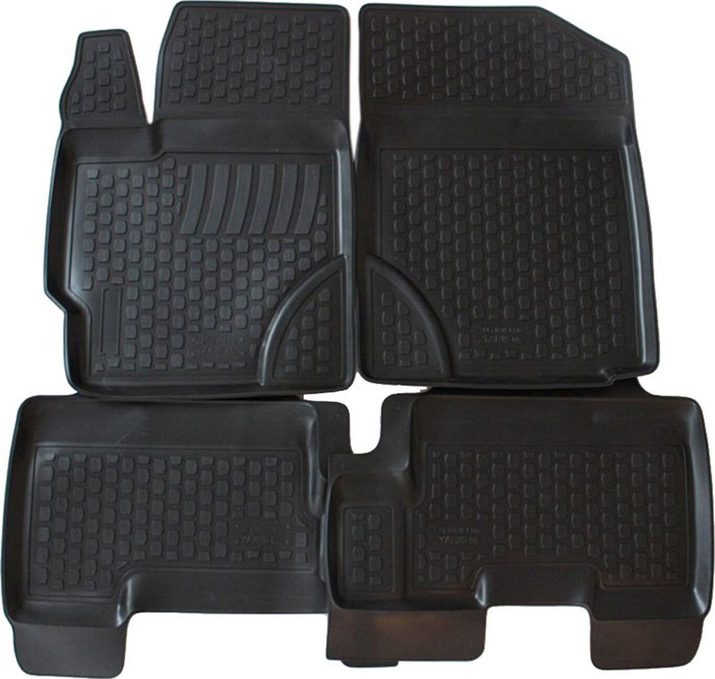 J&J AUTOMOTIVE | 3D Automatten Gummi Matten Gummifußmatten TPE Passend Für Toyota Urban Cruiser / Yaris ab 2009, ab 2005-2011, Schwarz, Anti-Ruts...
