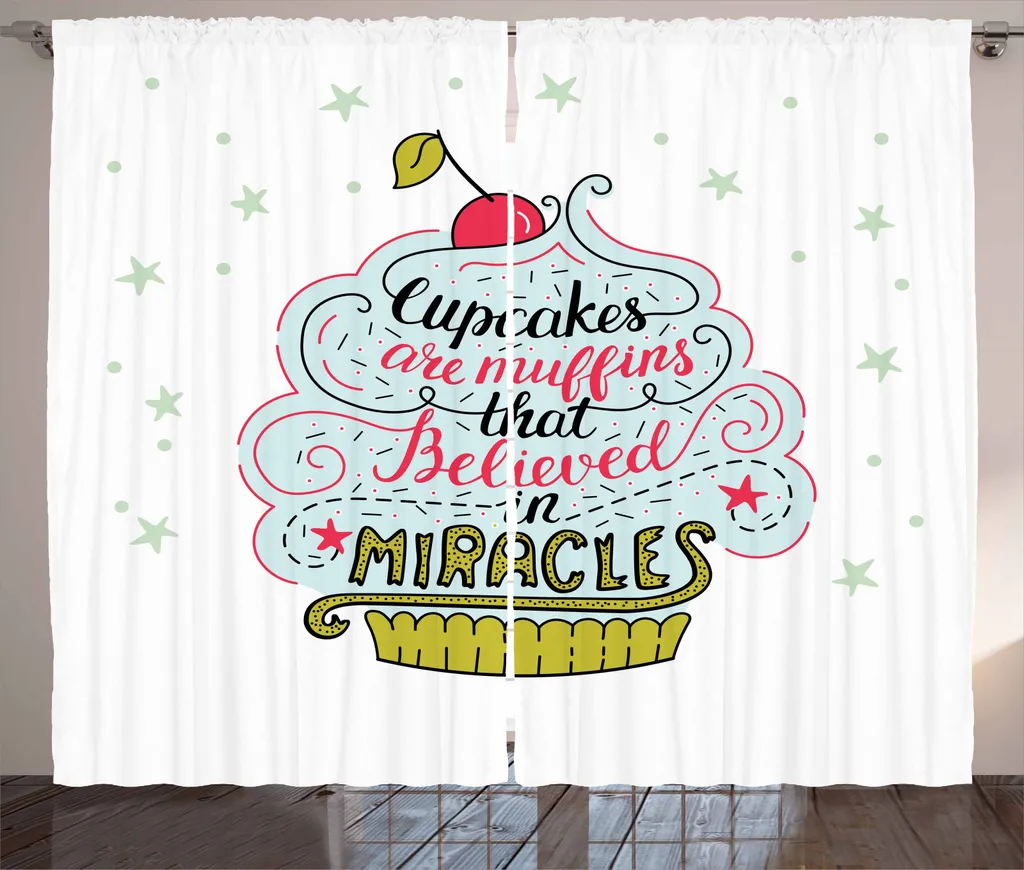 Tenda Cupcake Divertente 280x245 ABAKUHAUS | Tende Rustiche Moderne