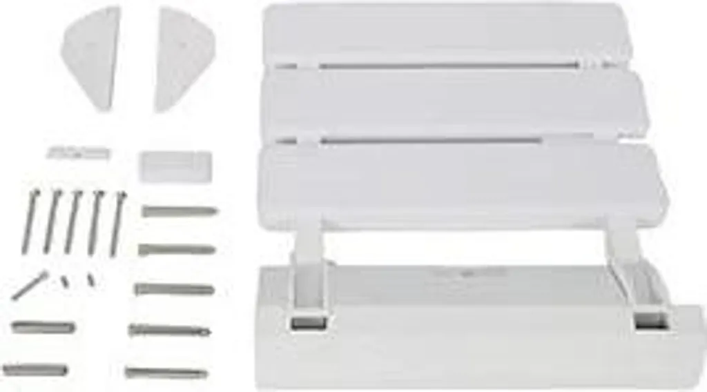 Siège de douche mural pliable blanc charge 130kg - Design compact