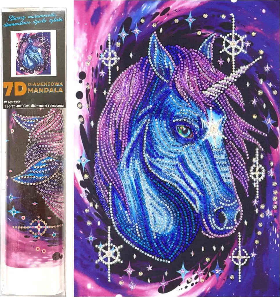 Activité Loisir Créatif Licorne étoilée 7D - Décoration Murale DIY