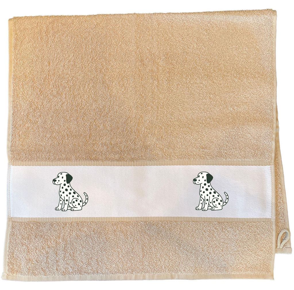 Huuraa Handtuch Dalmatiner Comic Dotti 50x100cm Sand Baumwolle Handtuch Geschenkidee