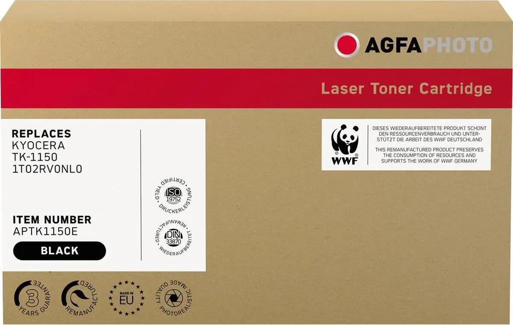 Toner Kyocera TK-1150 Compatibile AgfaPhoto | Nero Intenso 3K Pagine