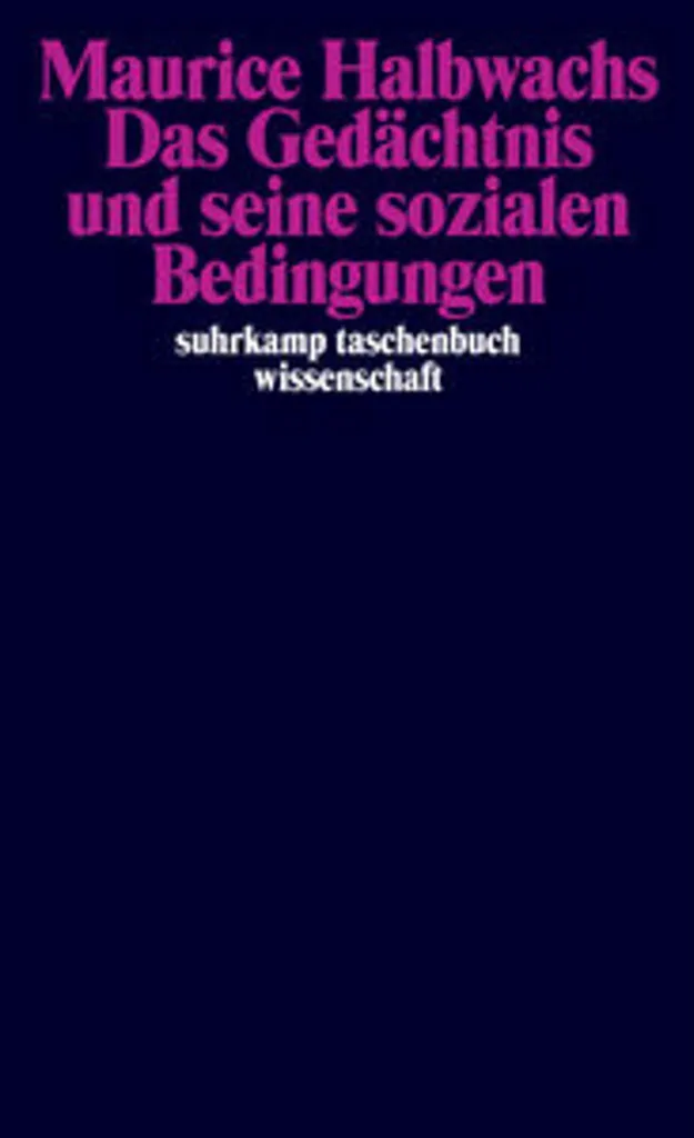 Das Gedächtnis und seine sozialen Bedingungen par Maurice Halbwachs