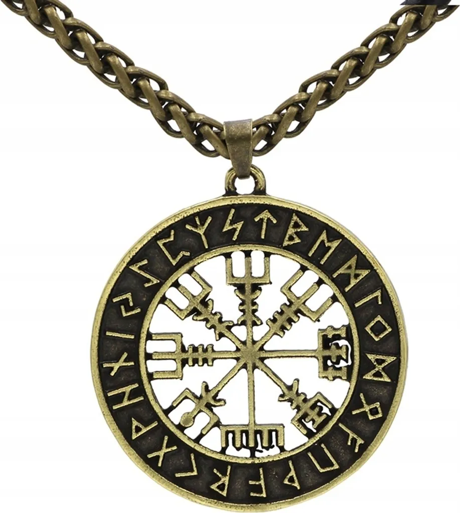 Regalo Unico: Bussola Viking Vegvísir NORDIC 134 con Incisione Runa
