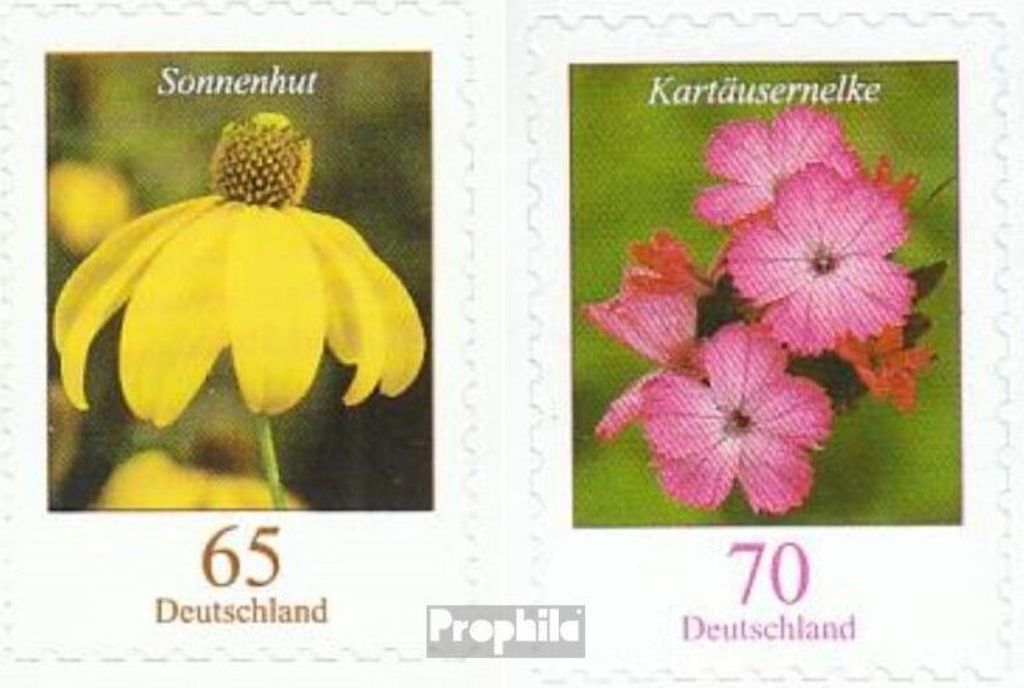 Briefmarken BRD (BR.Deutschland) 2009 Mi 2715-2716 (kompl.Ausg.) selbstklebende Ausgabe gestempelt Freimarken: Blumen