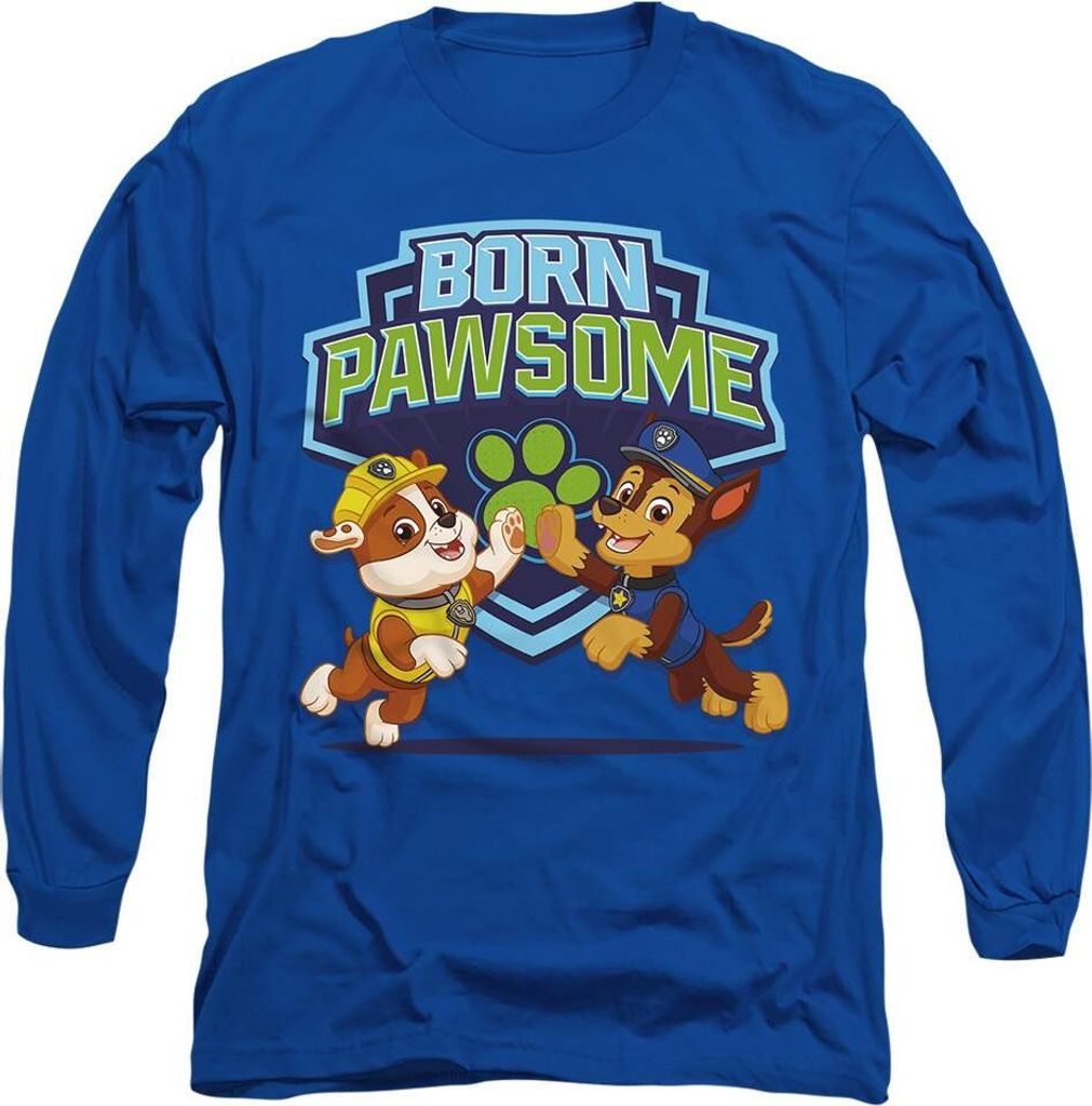 Paw Patrol - "Born Pawsome" T-Shirt für Herren/Damen Uni TV10766 (XL) (Königsblau)