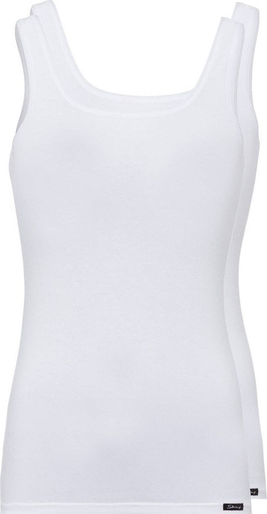 Skiny Damen Tanktop Baumwolle Advantage 2-Pack white - Größe 40
