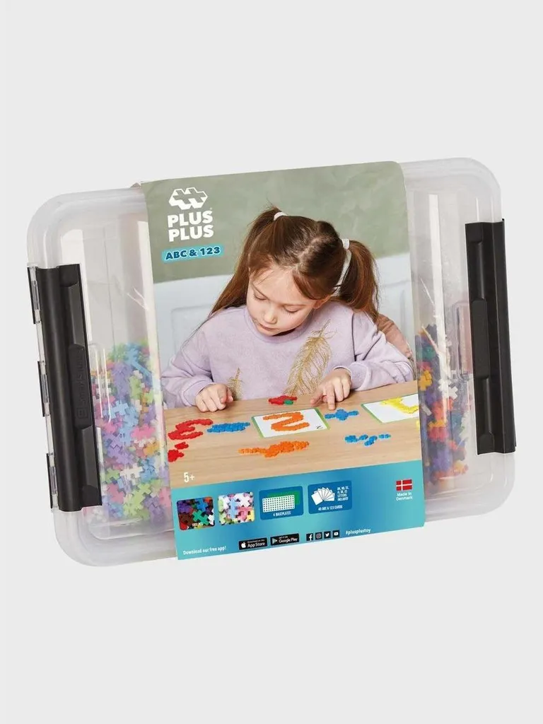 Plus-Plus ABC+123 Jeu de Construction Educatif avec 2000 Pièces Multi