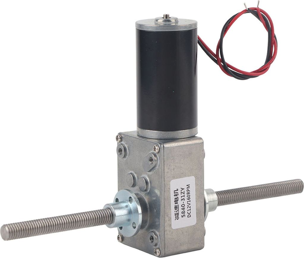 Schneckengetriebemotor rechte und linke Welle koaxiales M8 Gewinde Untersetzung 1280 Motor mit FlanschUntersetzung 50